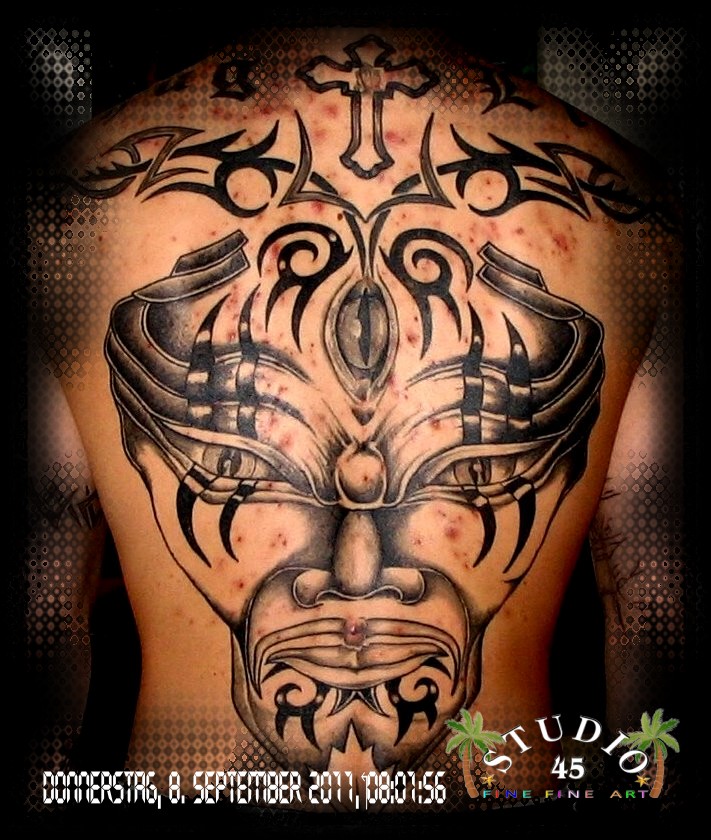 Ruecken Demon ADI Tattoo Black and Grey Recklinghausen STUDIO 45